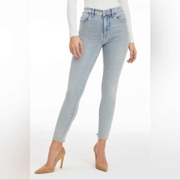 GOOD American Good Legs Crop Skinny Sculpting Jeans Frey Hem. - Picture 2 of 14